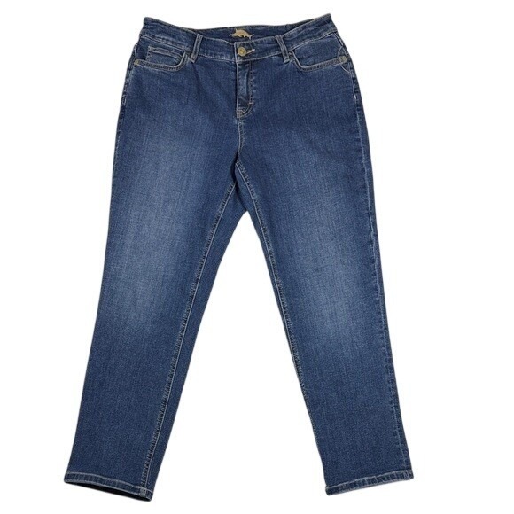 Tommy Bahama Denim - Tommy Bahama Womens Straight Leg‎ Jeans Dark Wash Blue Stretch Denim Size 32x29